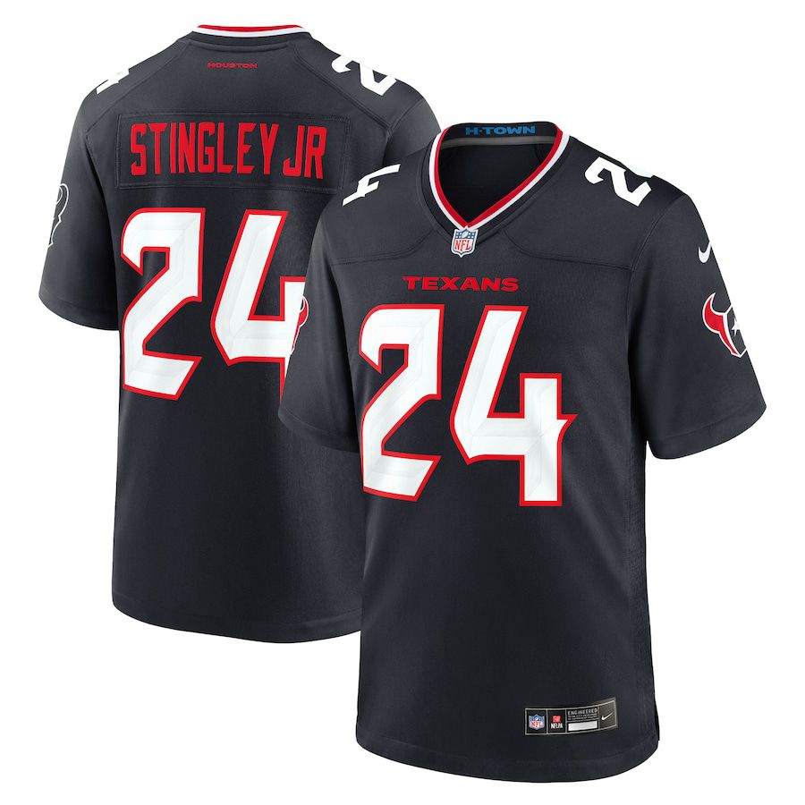 Men Houston Texans 24 Derek Stingley Jr. Nike Navy Game NFL Jersey